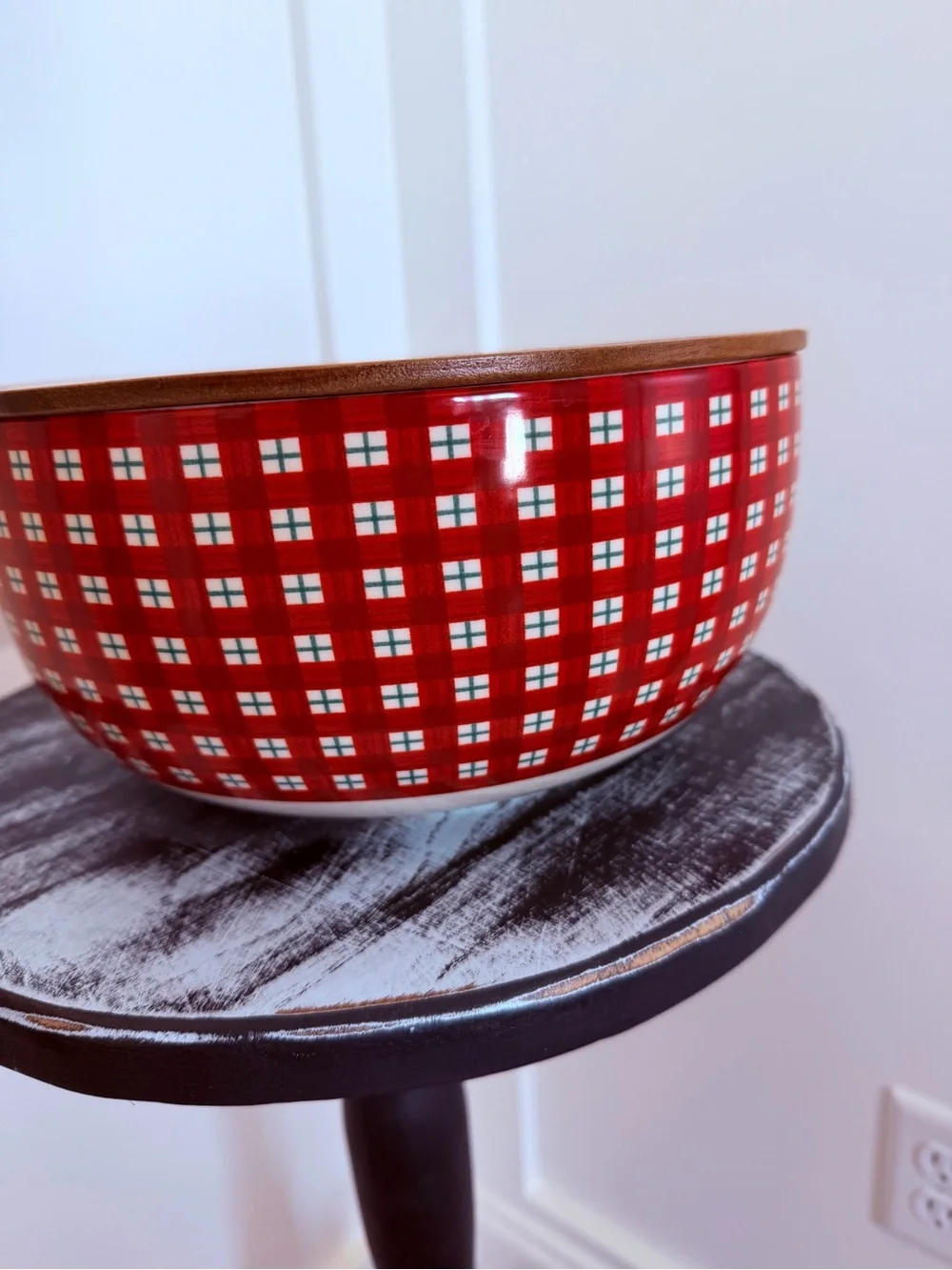 Pioneer Woman Wishful Winter Ceramic Wooden6 Piece Bowls Set